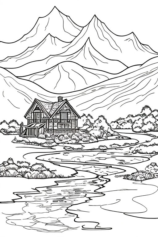 145 Dream House Coloring Pages Printable 79