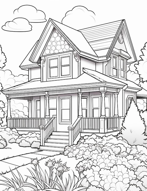 145 Dream House Coloring Pages Printable 91