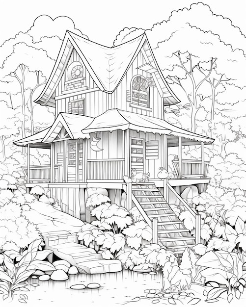 145 Dream House Coloring Pages Printable 98