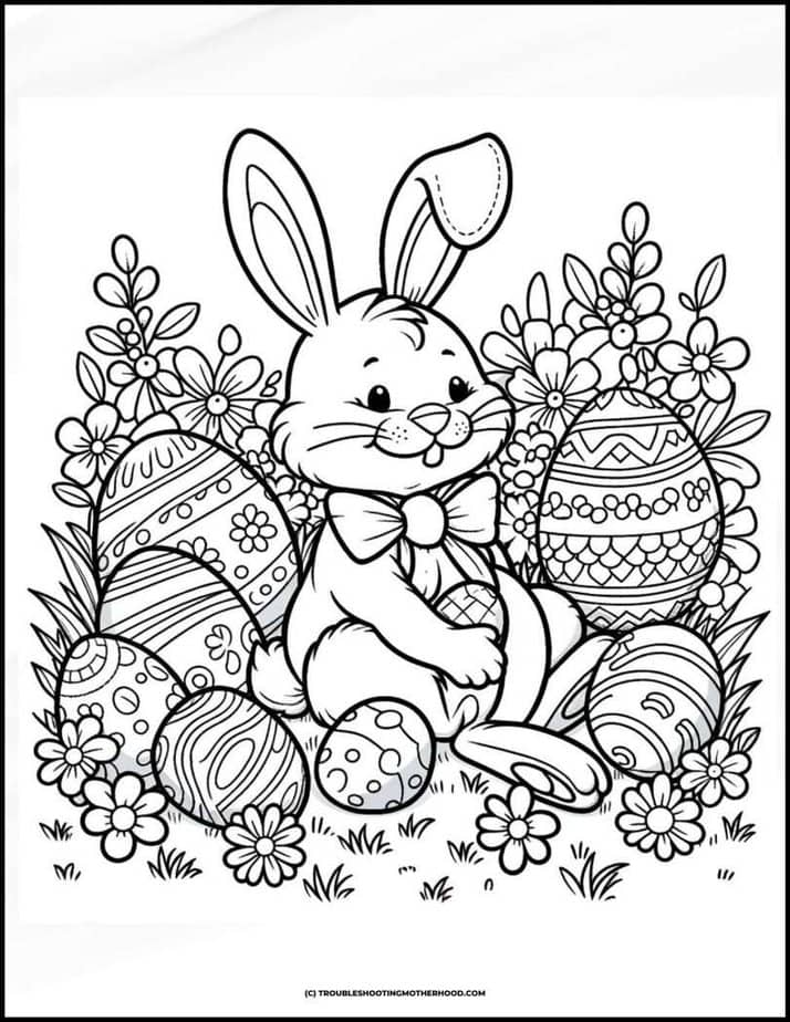 147 Happy Easter Coloring Pages Printable 1