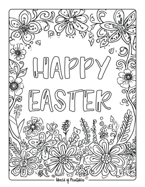 147 Happy Easter Coloring Pages Printable 108