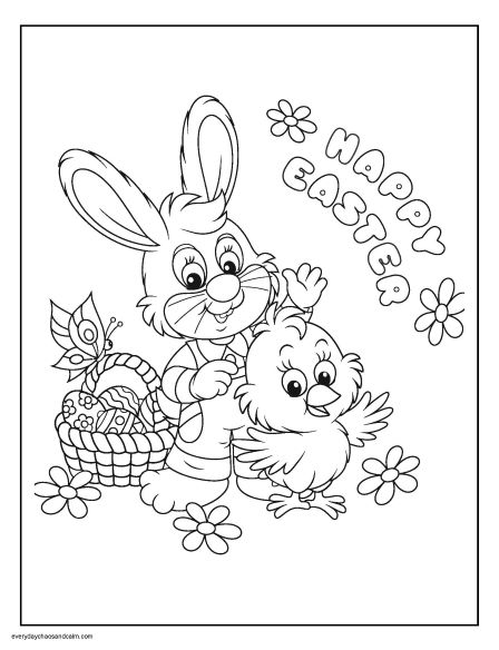 147 Happy Easter Coloring Pages Printable 113