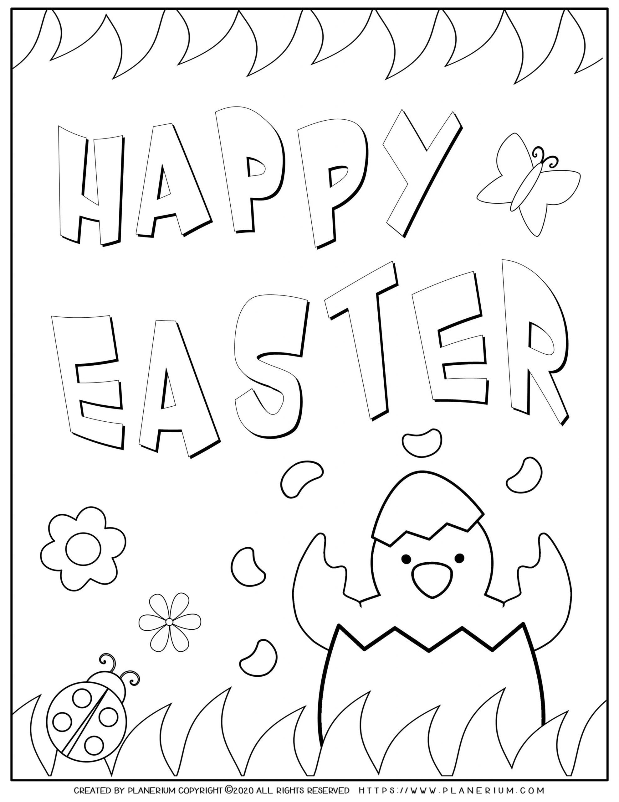 147 Happy Easter Coloring Pages Printable 114