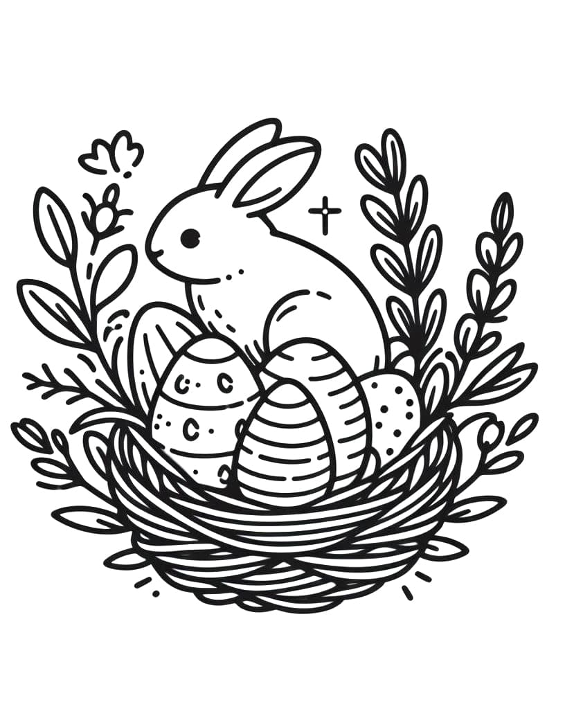 147 Happy Easter Coloring Pages Printable 116