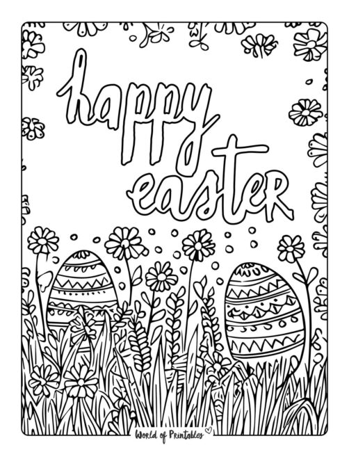 147 Happy Easter Coloring Pages Printable 119