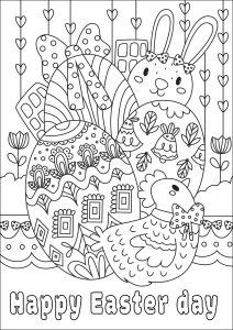 147 Happy Easter Coloring Pages Printable 120