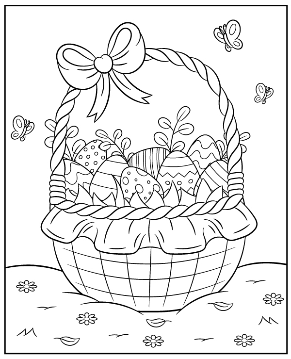 147 Happy Easter Coloring Pages Printable 124