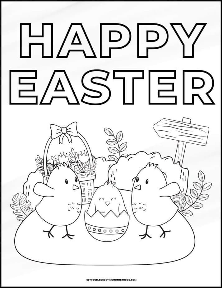 147 Happy Easter Coloring Pages Printable 128