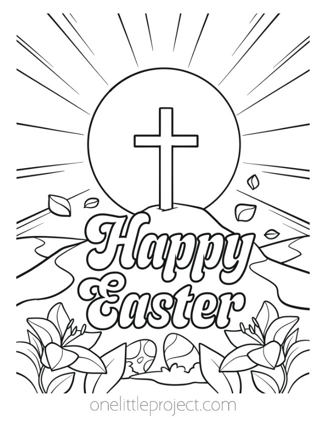 147 Happy Easter Coloring Pages Printable 13