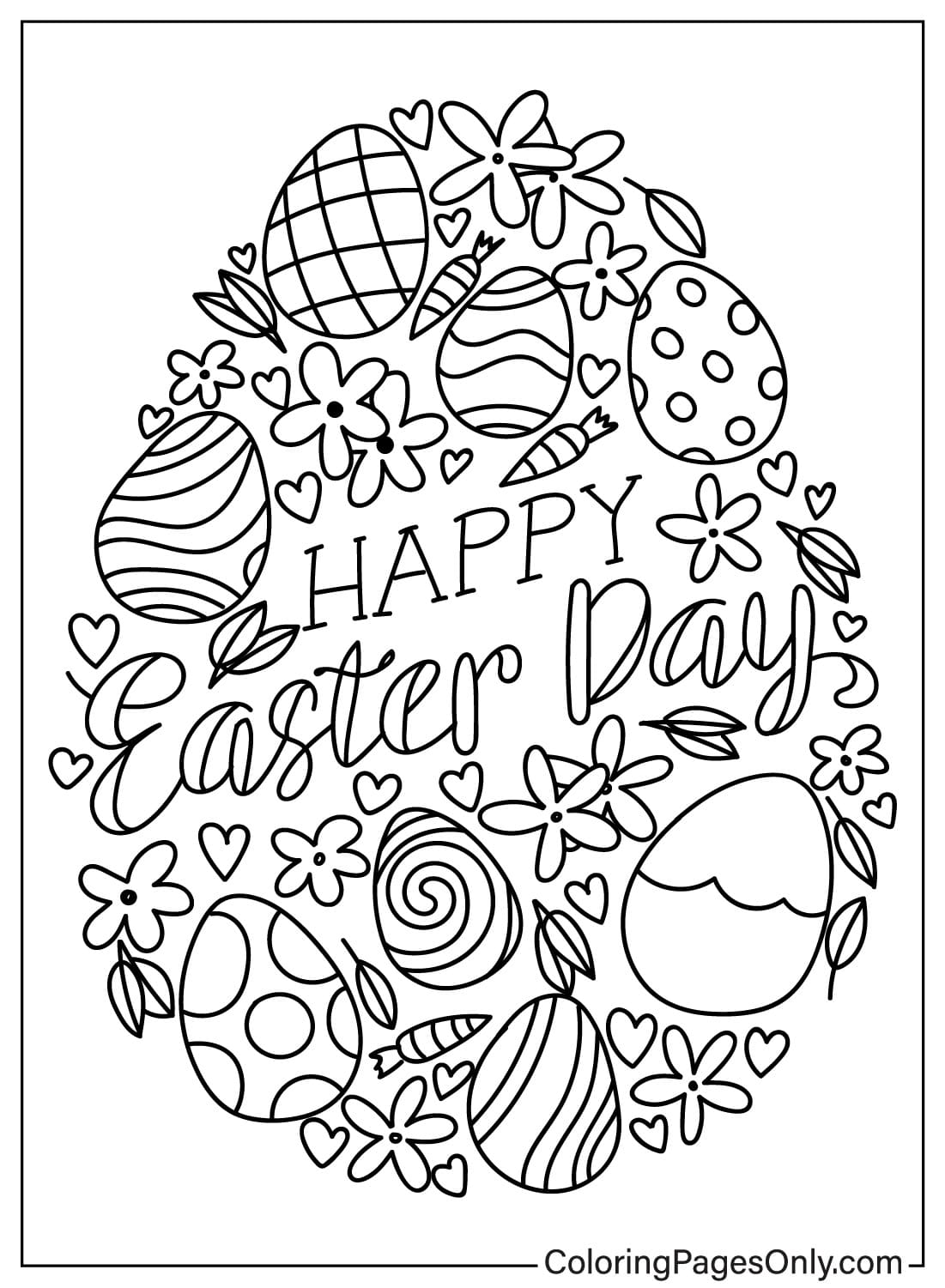 147 Happy Easter Coloring Pages Printable 137