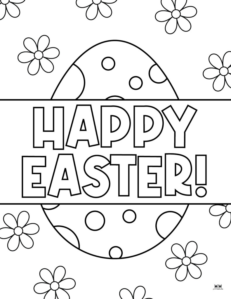 147 Happy Easter Coloring Pages Printable 16