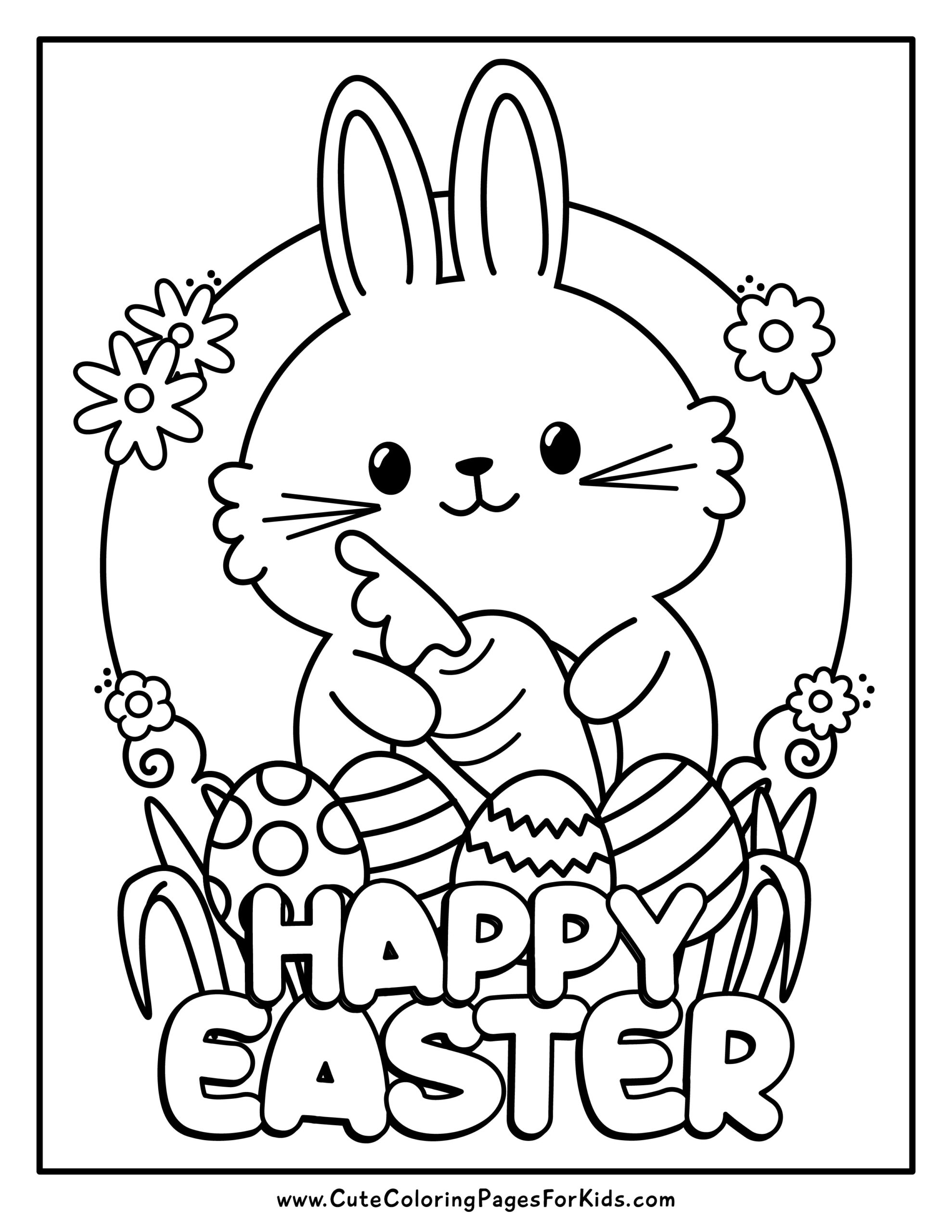 147 Happy Easter Coloring Pages Printable 2