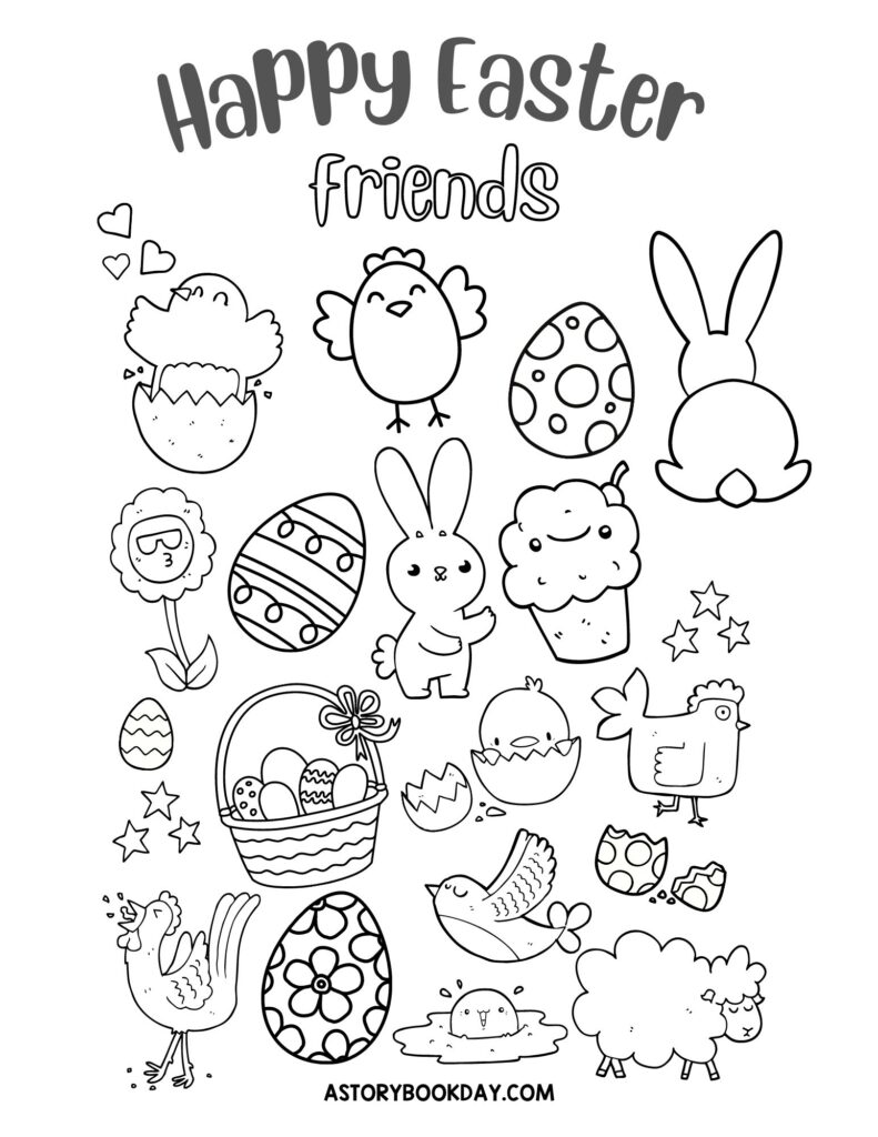 147 Happy Easter Coloring Pages Printable 22