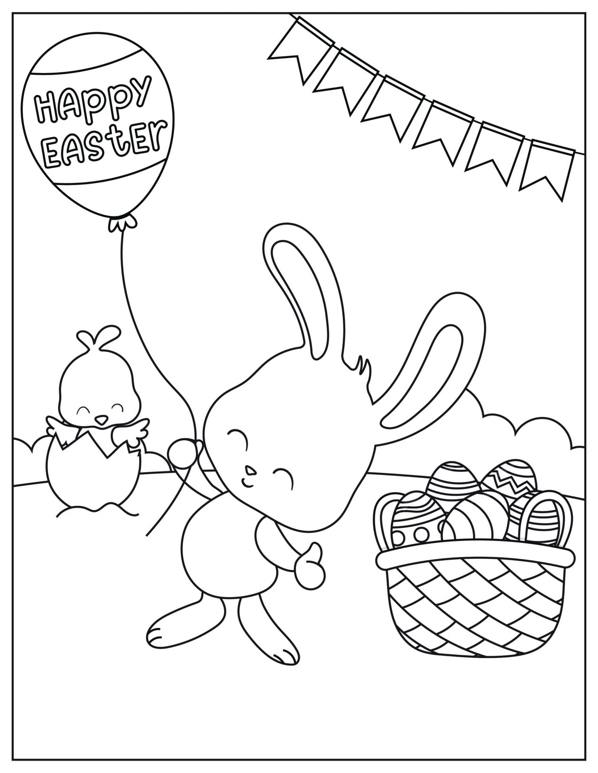 147 Happy Easter Coloring Pages Printable 23