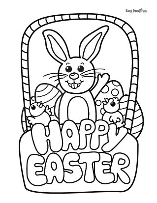 147 Happy Easter Coloring Pages Printable 24