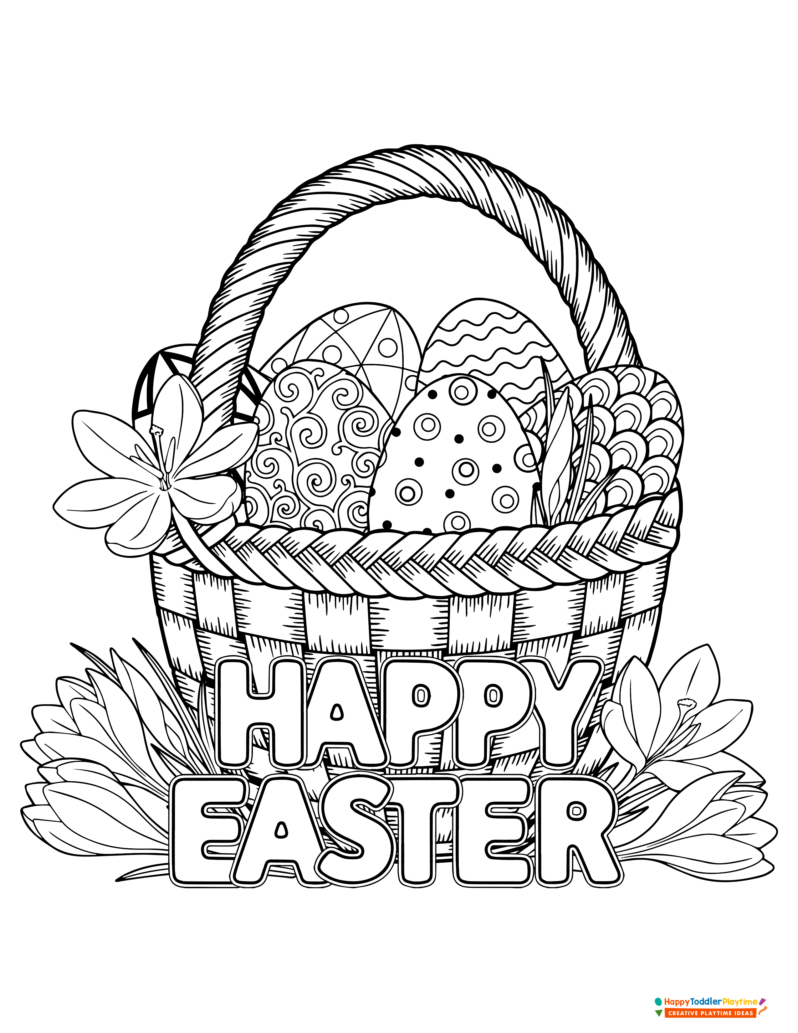 147 Happy Easter Coloring Pages Printable 26