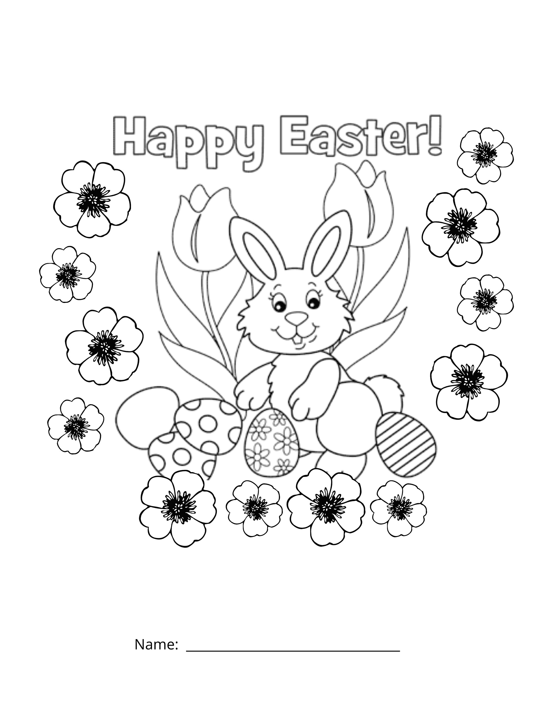 147 Happy Easter Coloring Pages Printable 29