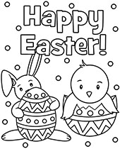 147 Happy Easter Coloring Pages Printable 38