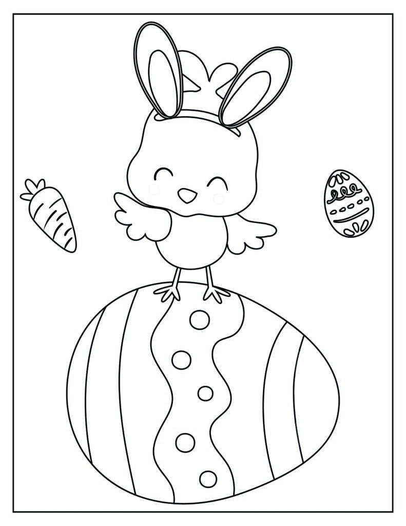 147 Happy Easter Coloring Pages Printable 4