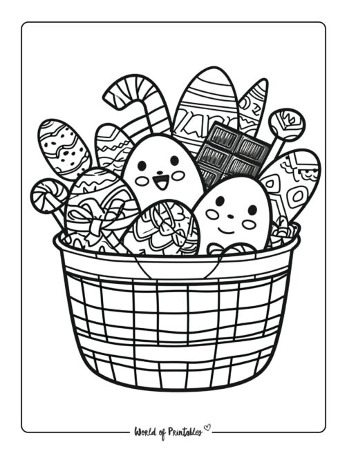 147 Happy Easter Coloring Pages Printable 41