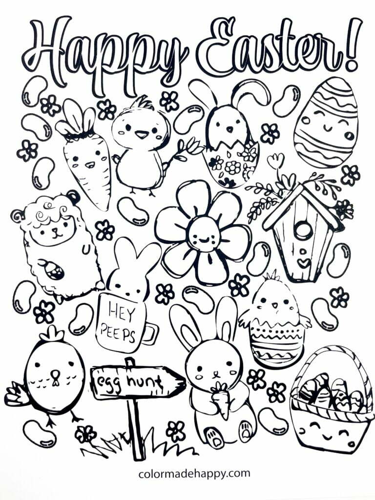 147 Happy Easter Coloring Pages Printable 42