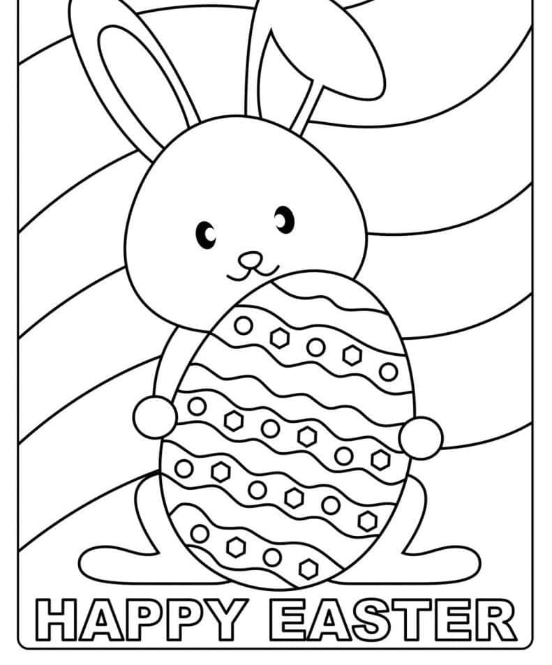 147 Happy Easter Coloring Pages Printable 43