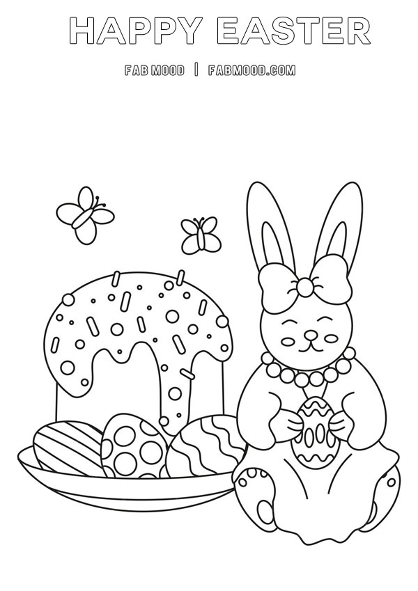 147 Happy Easter Coloring Pages Printable 45