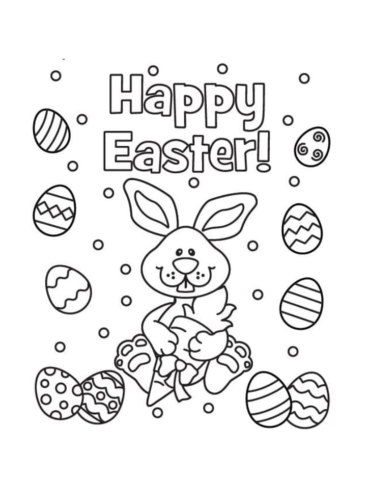 147 Happy Easter Coloring Pages Printable 52