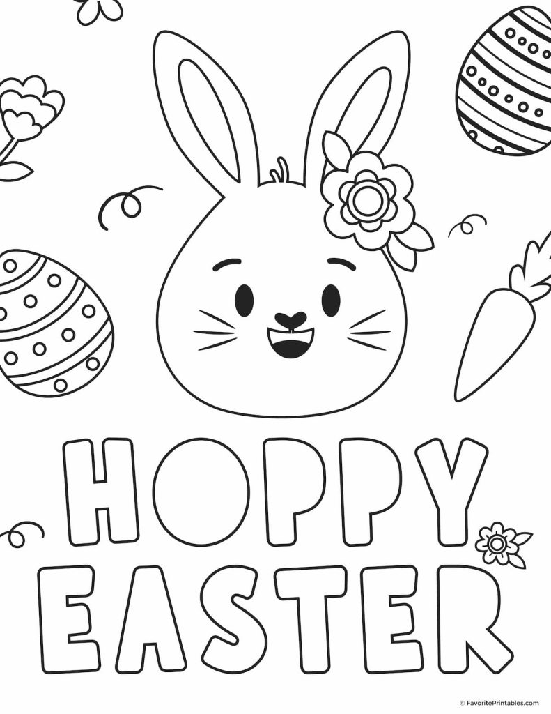 147 Happy Easter Coloring Pages Printable 6