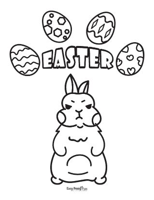 147 Happy Easter Coloring Pages Printable 67