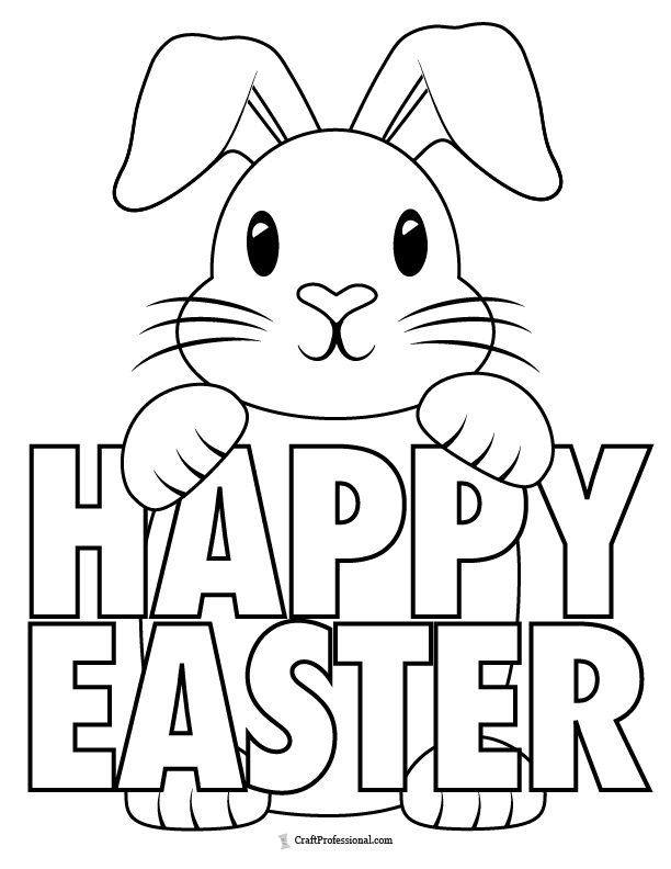 147 Happy Easter Coloring Pages Printable 7