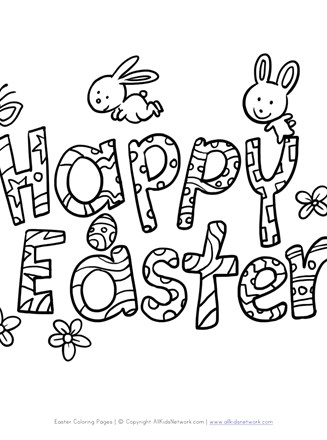 147 Happy Easter Coloring Pages Printable 70