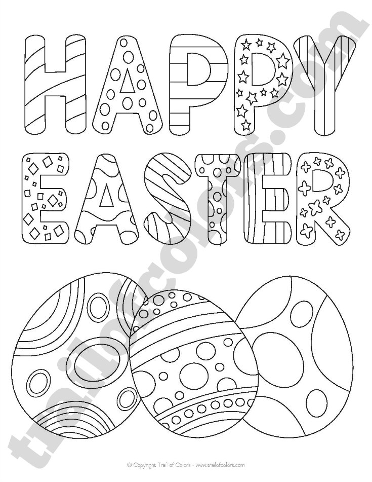 147 Happy Easter Coloring Pages Printable 73