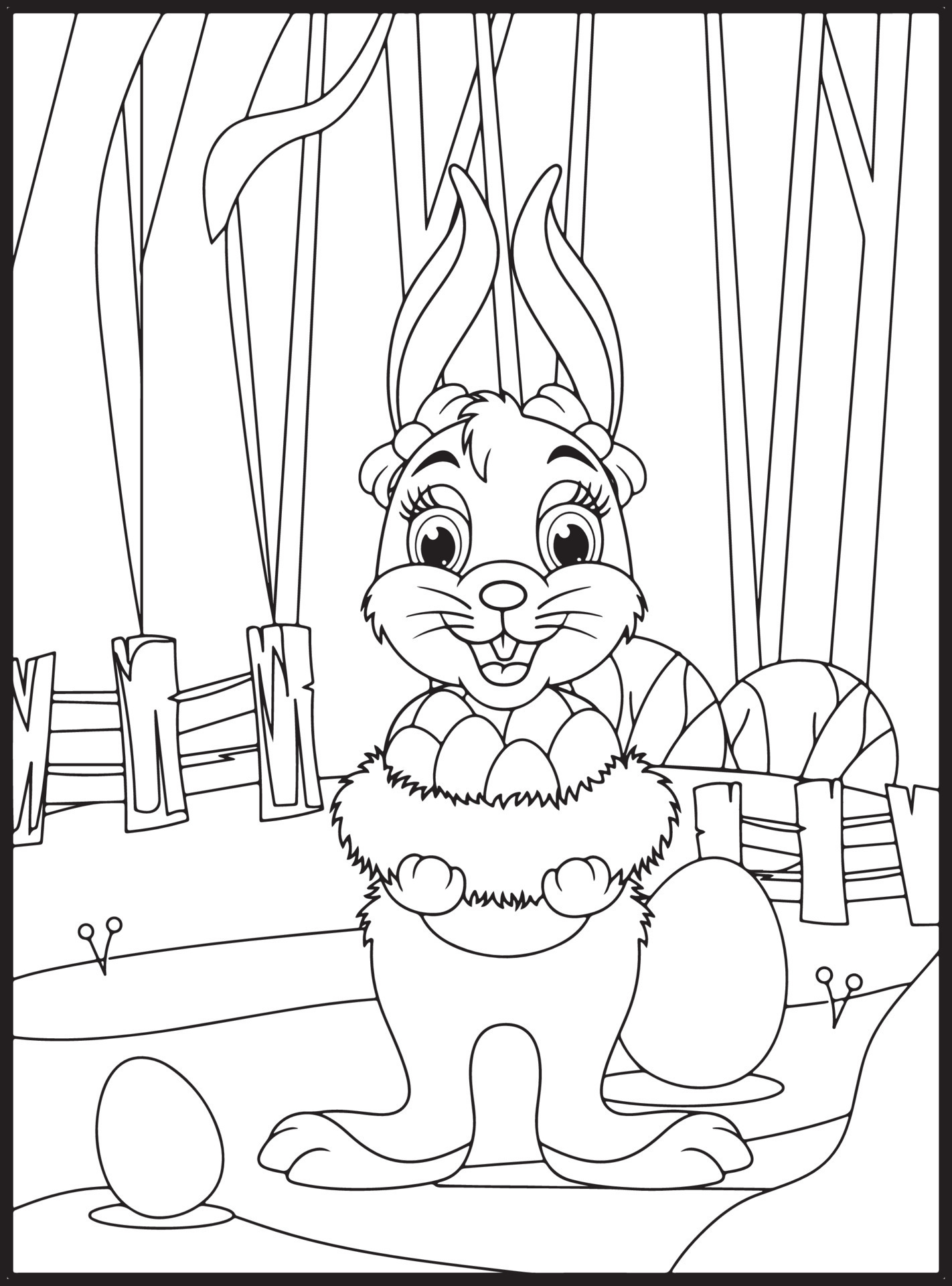 147 Happy Easter Coloring Pages Printable 74