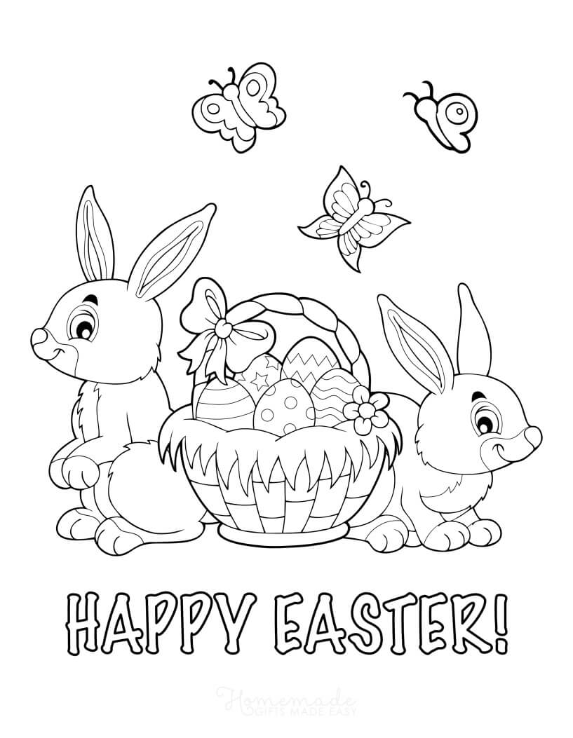 147 Happy Easter Coloring Pages Printable 82