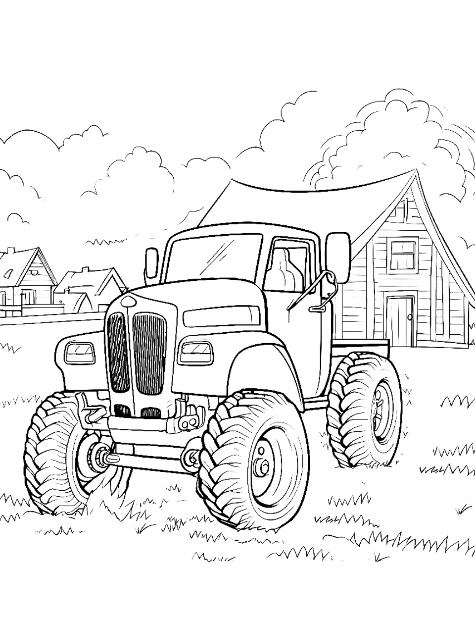 150+ Color Page Tractor Printable 10