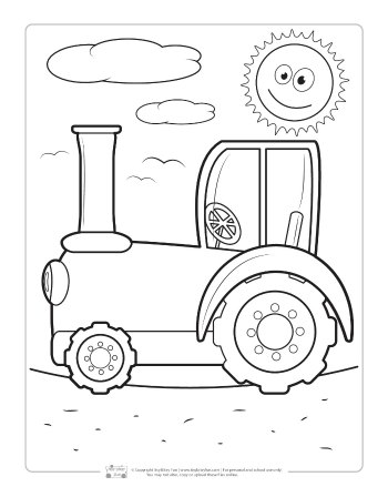 150+ Color Page Tractor Printable 108