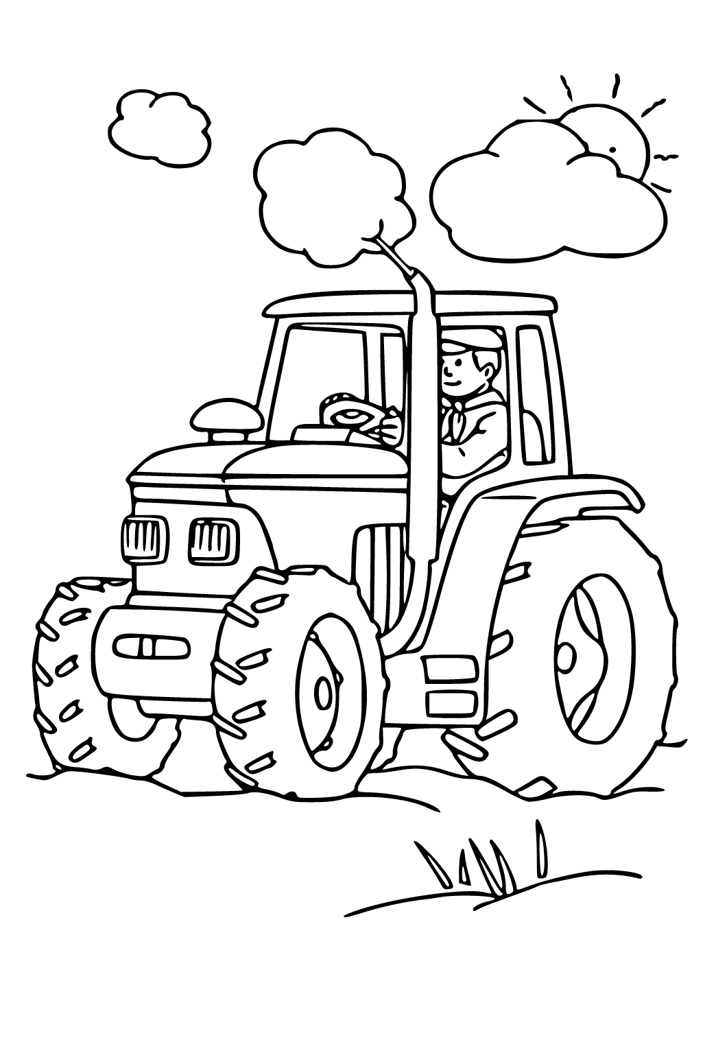 150+ Color Page Tractor Printable 122