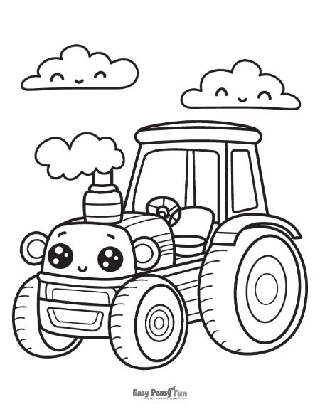 150+ Color Page Tractor Printable 130