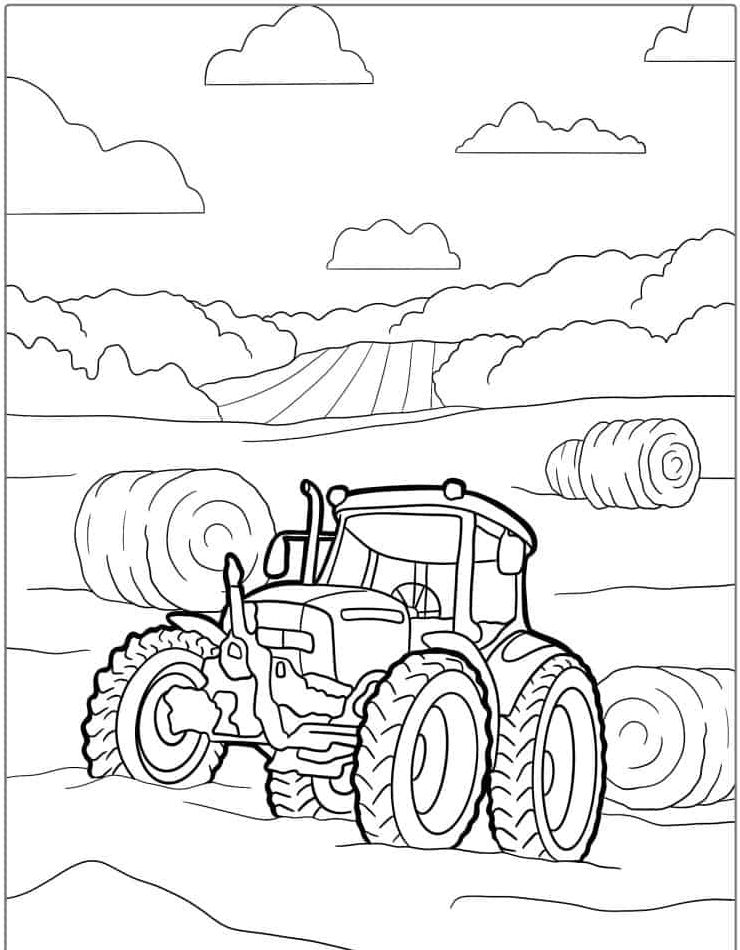 150+ Color Page Tractor Printable 132