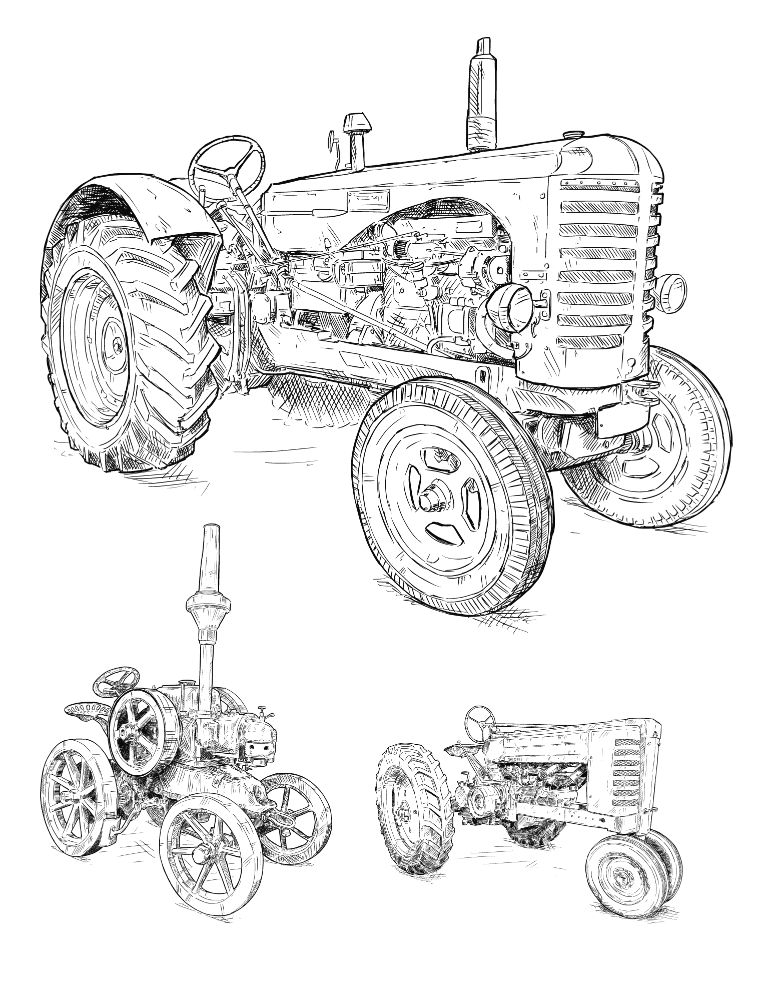 150+ Color Page Tractor Printable 24