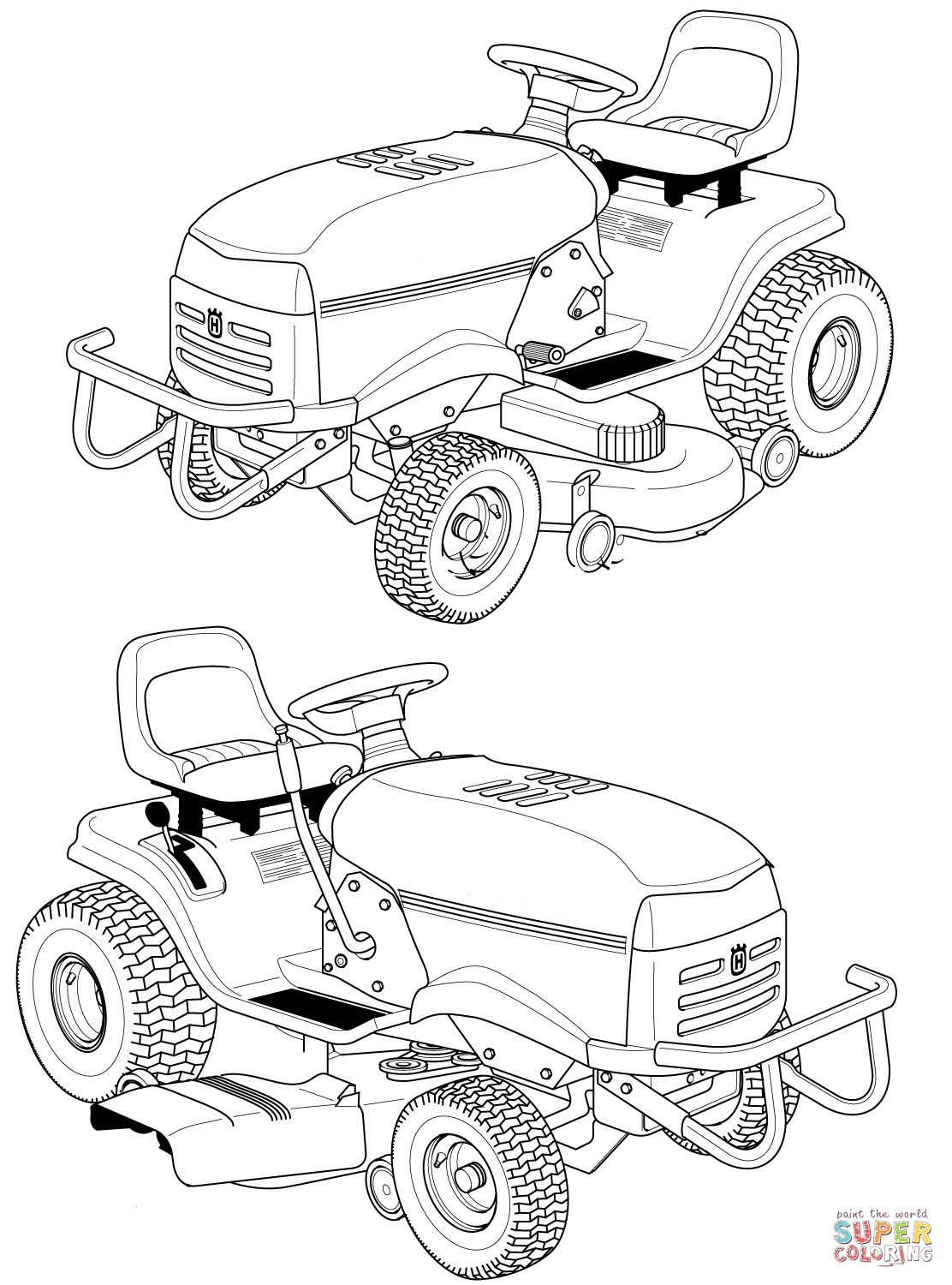 150+ Color Page Tractor Printable 27