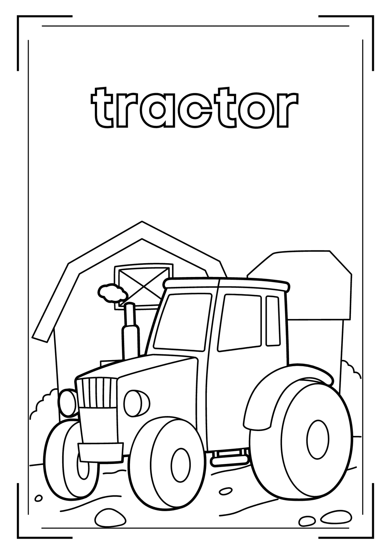 150+ Color Page Tractor Printable 39