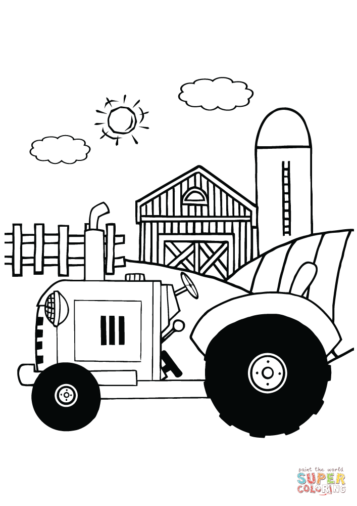 150+ Color Page Tractor Printable 4