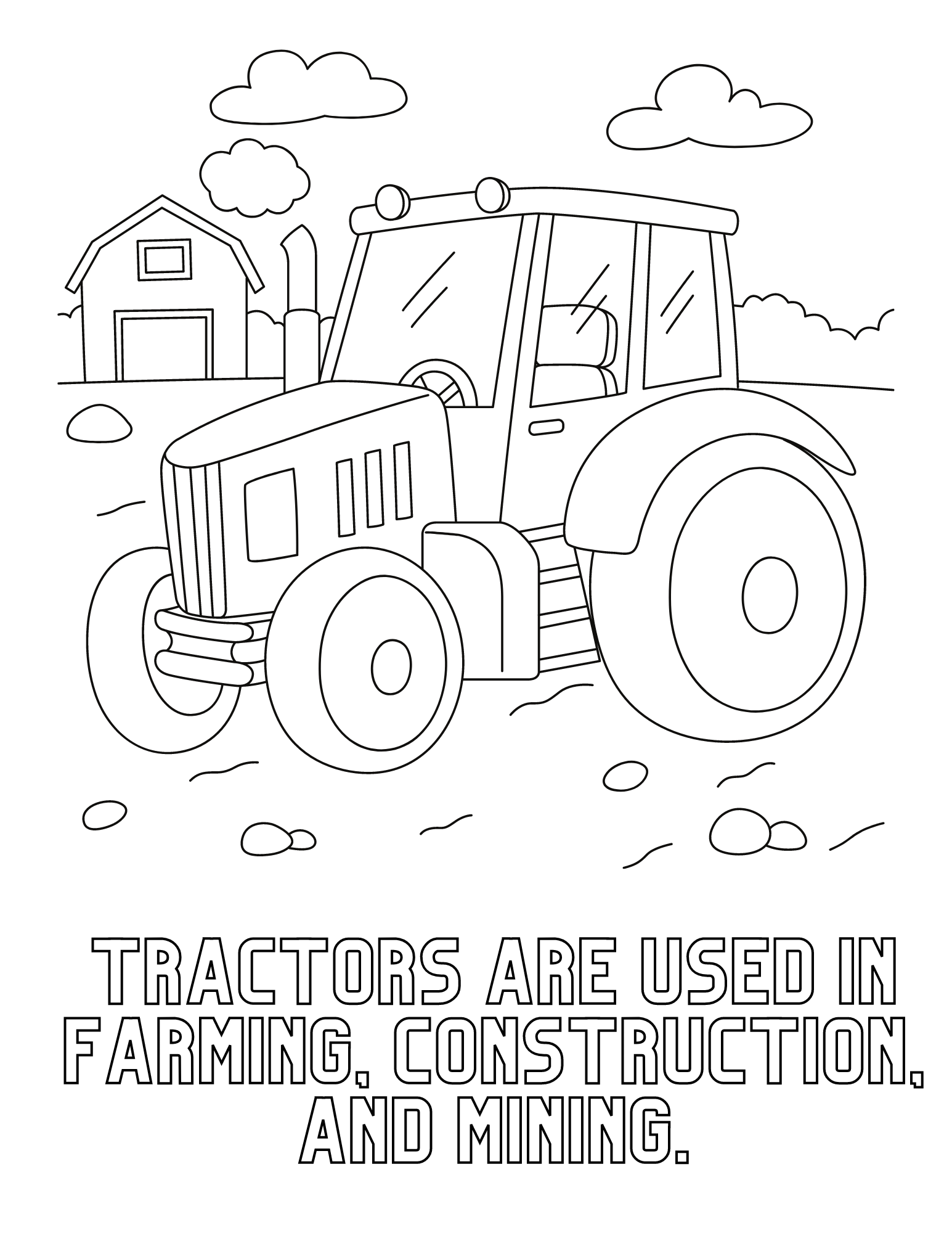 150+ Color Page Tractor Printable 5