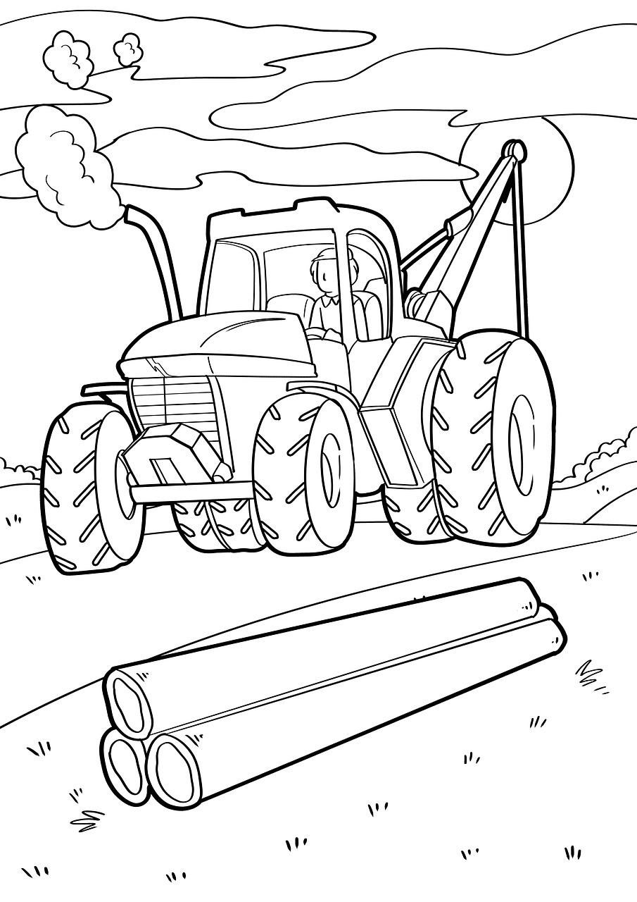 150+ Color Page Tractor Printable 53