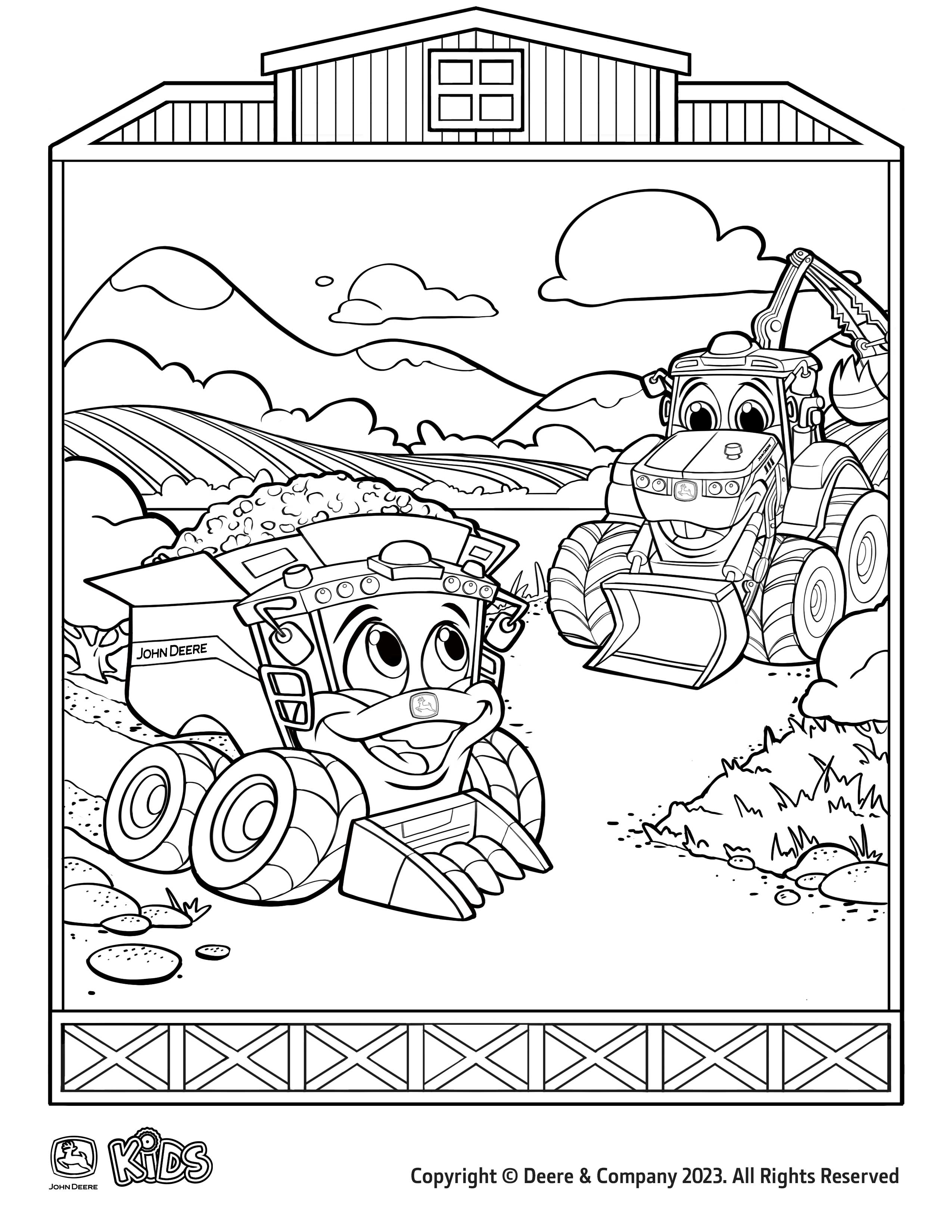 150+ Color Page Tractor Printable 6