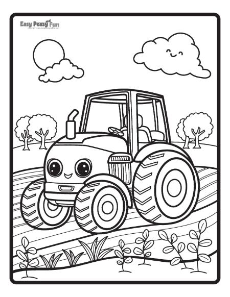 150+ Color Page Tractor Printable 68