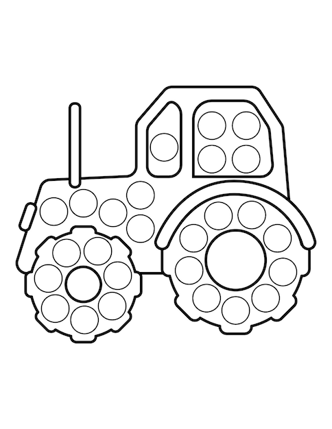 150+ Color Page Tractor Printable 8