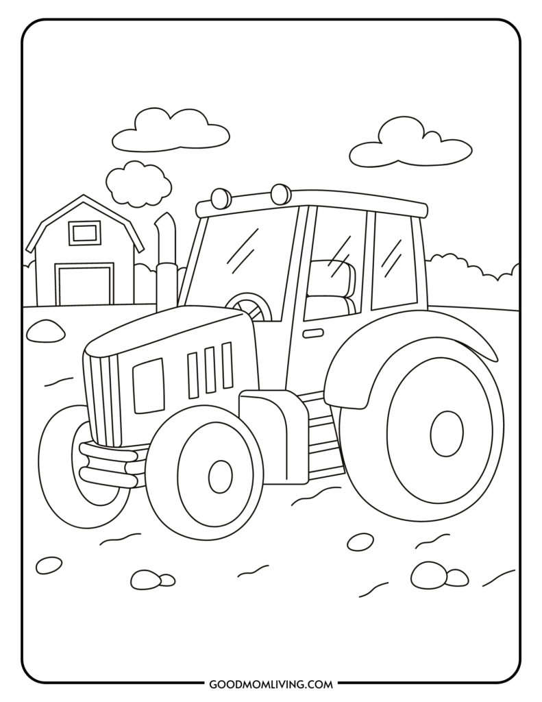 150+ Color Page Tractor Printable 86